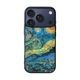 [ iPhone 17 / iPhone Air / 17 Pro 用] 天然貝ケース ゴッホ 名画シリーズ 夜のカフェテラス 星月夜 ひまわり for iPhone 16 / 16 Pro
