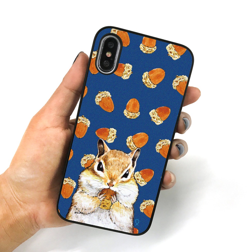 【iPhone XS / X ケース】 Dparks ブラックケース アニマル＆フード
