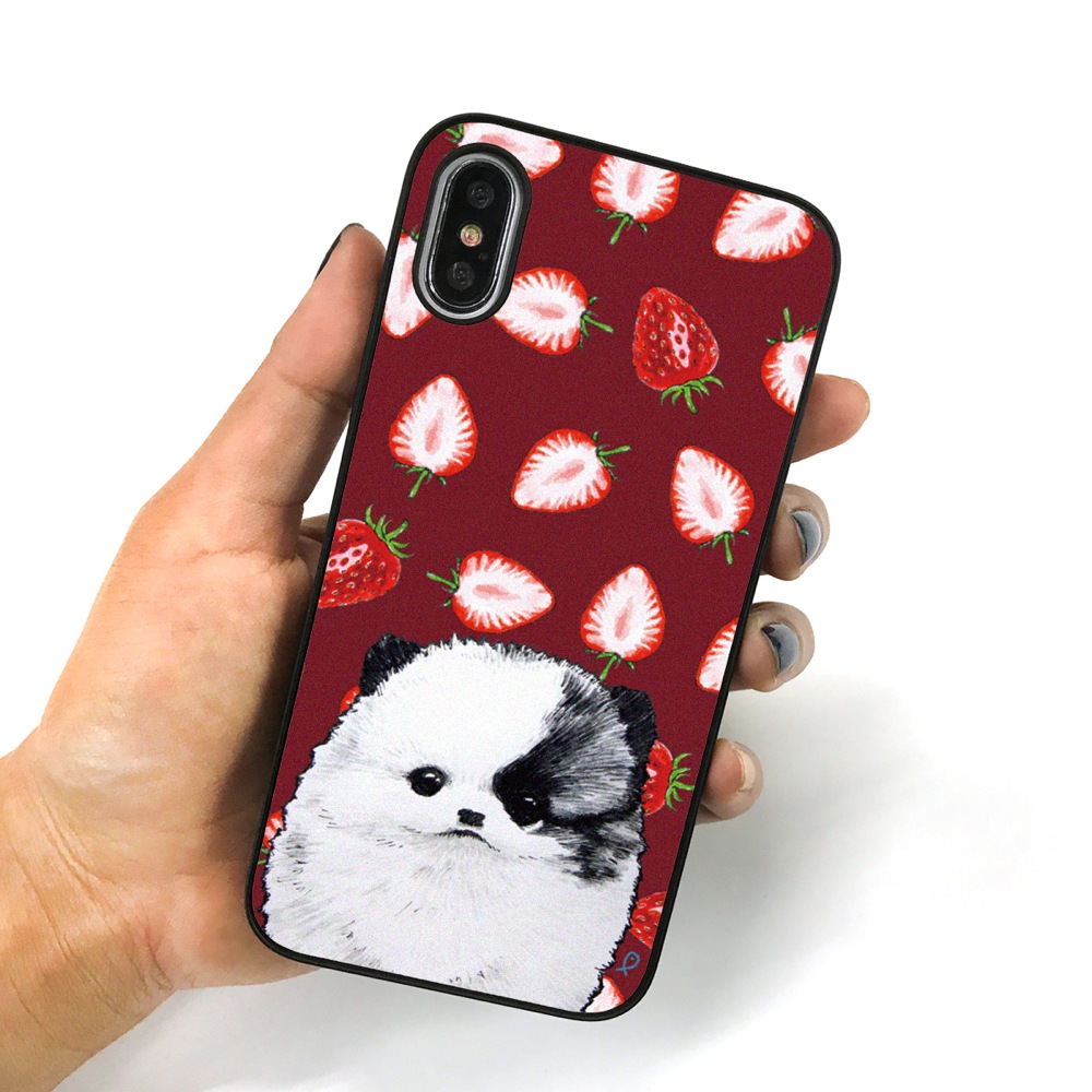【iPhone XS / X ケース】 Dparks ブラックケース アニマル＆フード