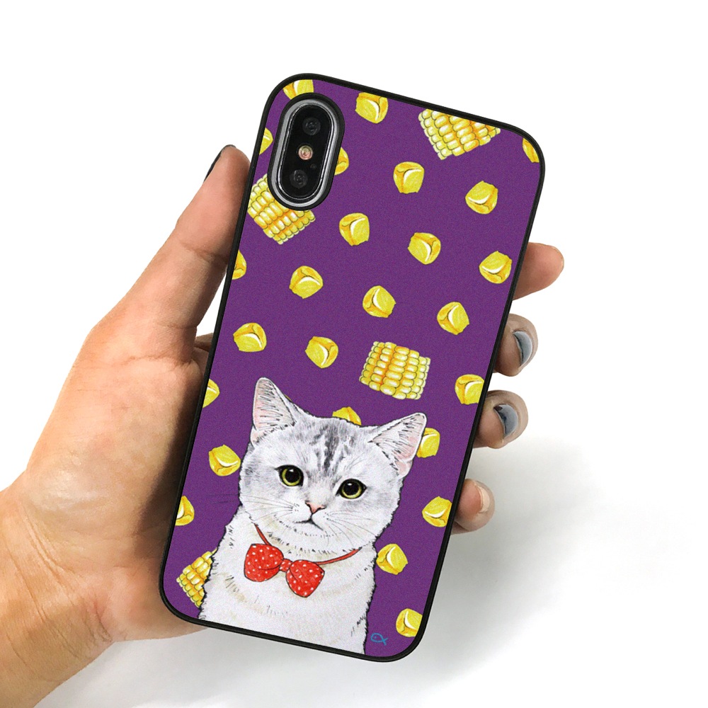 【iPhone XS / X ケース】 Dparks ブラックケース アニマル＆フード