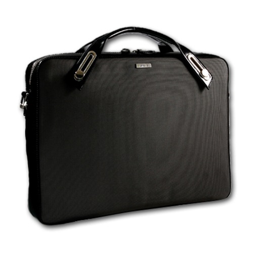 B6407B パソコンバッグ イタリアンデザイン！ユニセックス仕様PC対応ブリーフケース<br>abbiWhitney（ホイットニー） ブラック
