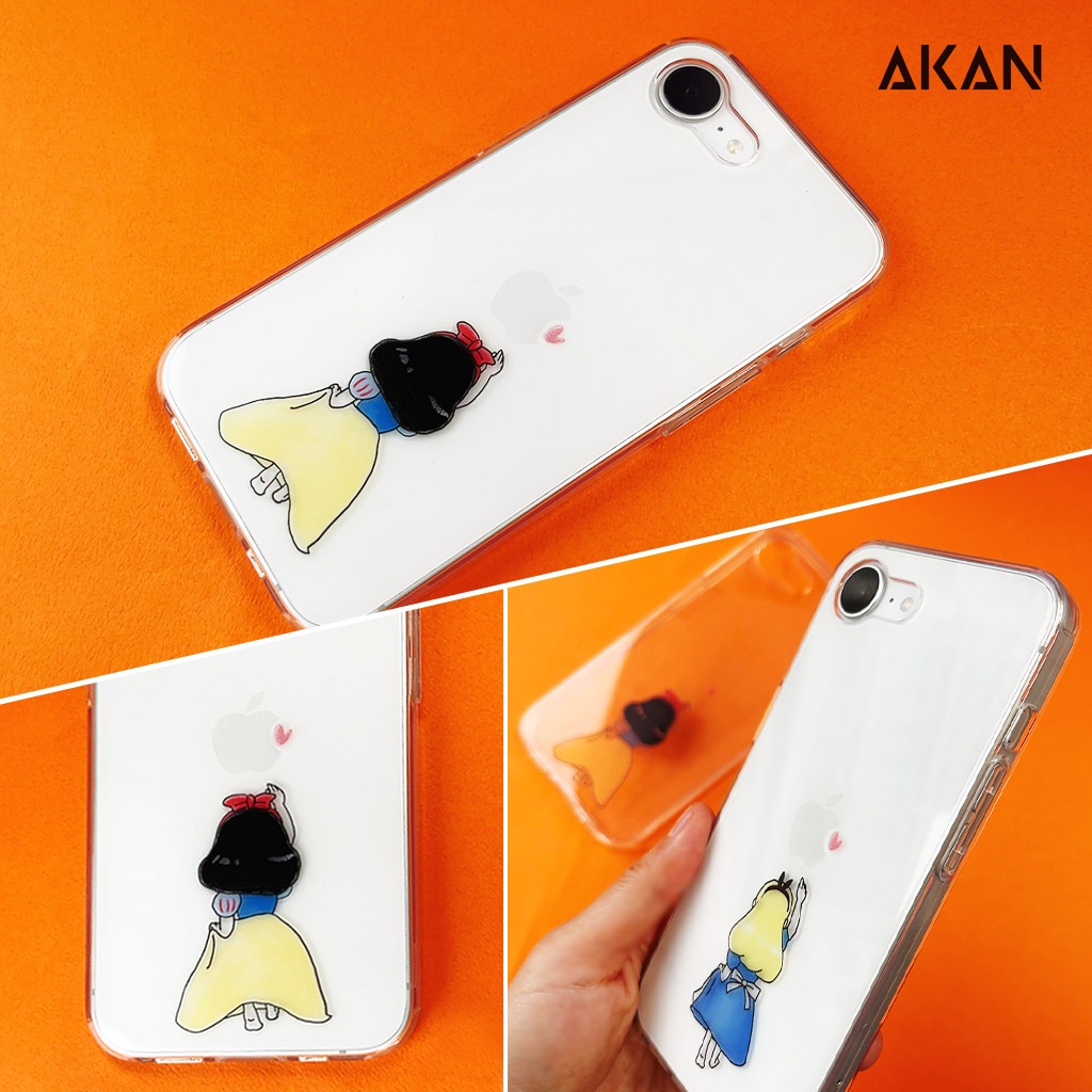 AKAN（エイカン） [iPhone 16e 用] ソフト クリアケース 童話