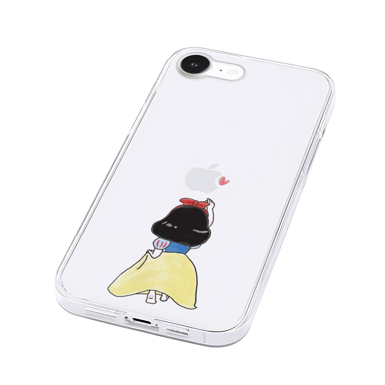 [iPhone 16e 用] ソフト クリアケース 童話 お姫様 アリス 透明カバー