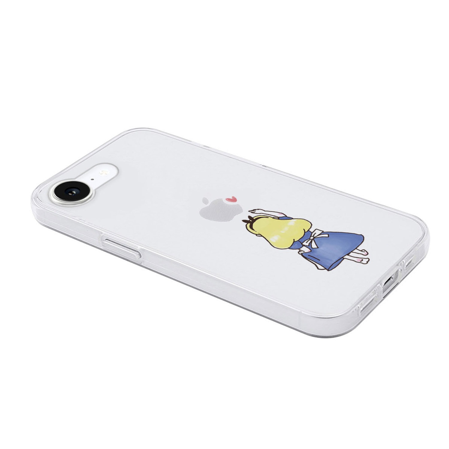 [iPhone 16e 用] ソフト クリアケース 童話 お姫様 アリス 透明カバー