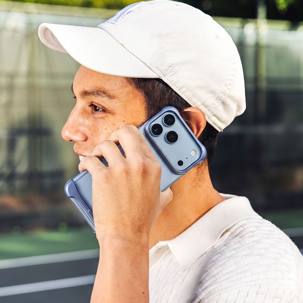 [ iPhone 18 Pro / iPhone 18 Pro Max 用] アルミ・マットライトブルー バンパー ケース | アークパルス