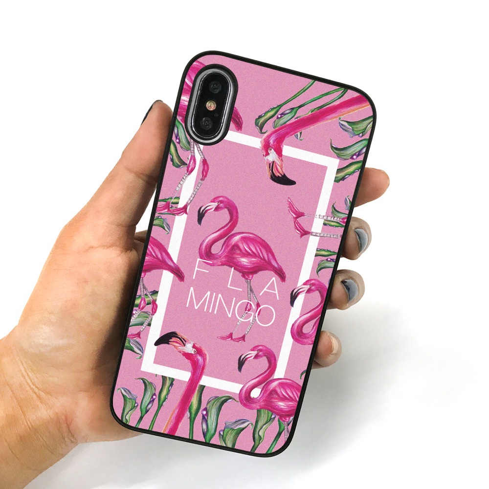 iPhone XS / X ケース Dparks ブラックケース FLAMINGO SQUARE（ディーパークス）アイフォン カバー