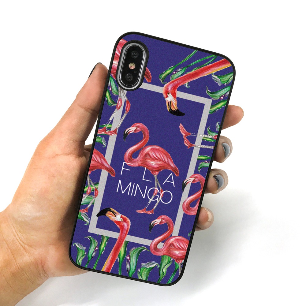 iPhone XS / X ケース Dparks ブラックケース FLAMINGO SQUARE（ディーパークス）アイフォン カバー