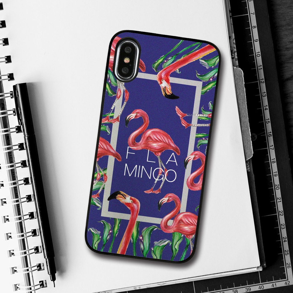 iPhone XS / X ケース Dparks ブラックケース FLAMINGO SQUARE（ディーパークス）アイフォン カバー