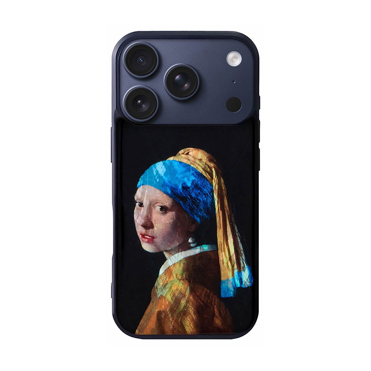 [ iPhone 17 / iPhone Air / 17 Pro 用] 天然貝ケース 名画 真珠の耳飾りの少女 for iPhone 16 / 16 Pro