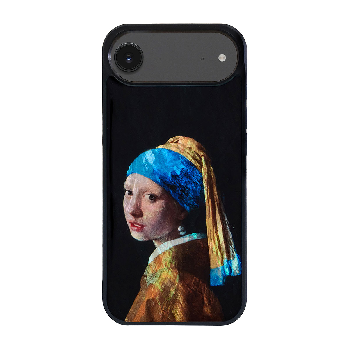 [ iPhone 17 / iPhone Air / 17 Pro 用] 天然貝ケース 名画 真珠の耳飾りの少女 for iPhone 16 / 16 Pro