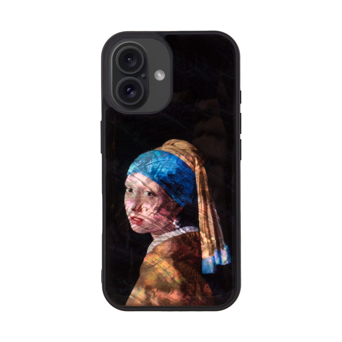 [ iPhone 17 / iPhone Air / 17 Pro 用] 天然貝ケース 名画 真珠の耳飾りの少女 for iPhone 16 / 16 Pro