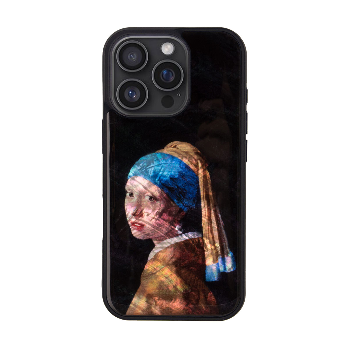 [ iPhone 17 / iPhone Air / 17 Pro 用] 天然貝ケース 名画 真珠の耳飾りの少女 for iPhone 16 / 16 Pro