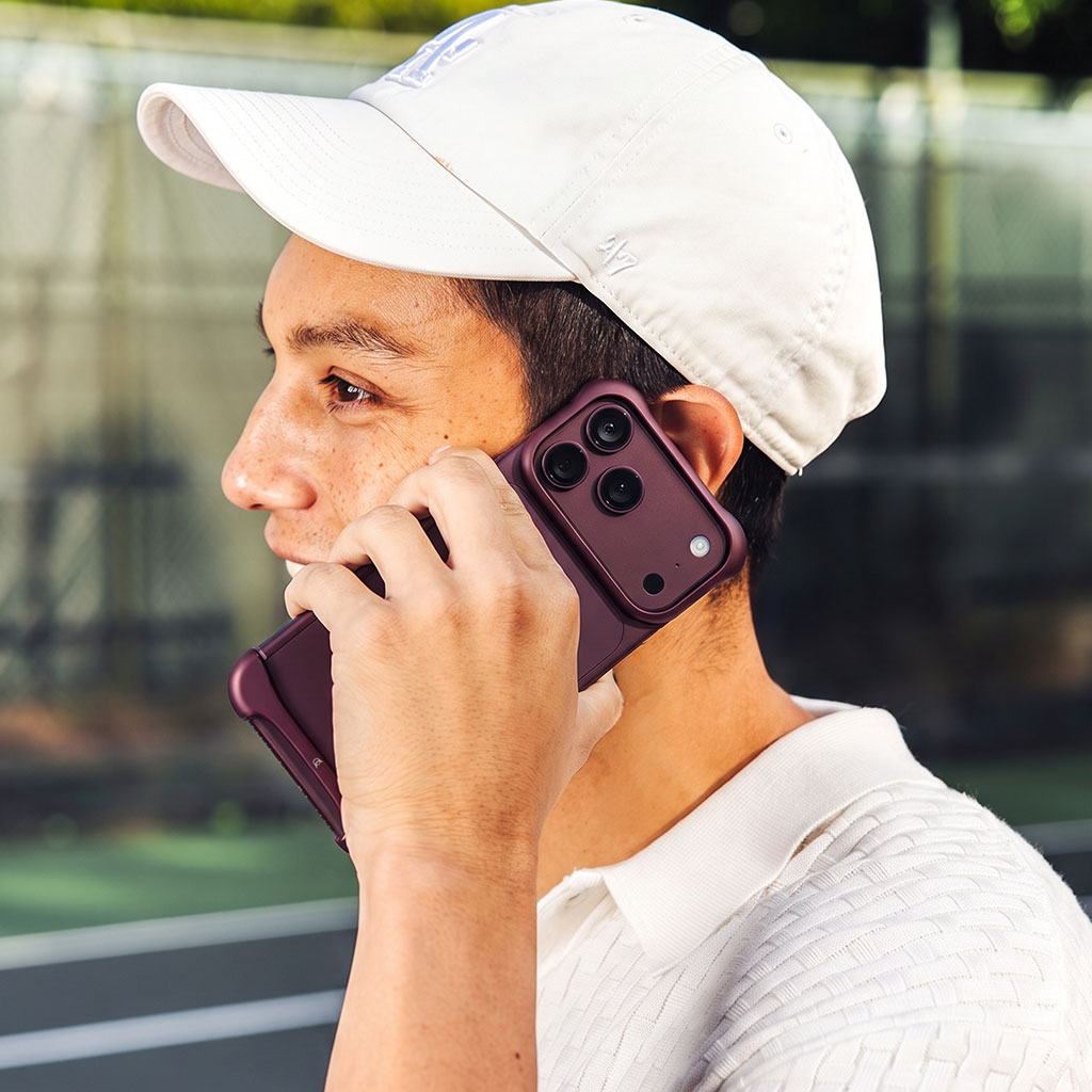 [ iPhone 18 Pro / iPhone 18 Pro Max 用] アルミ・マットダークレッド バンパー ケース | アークパルス