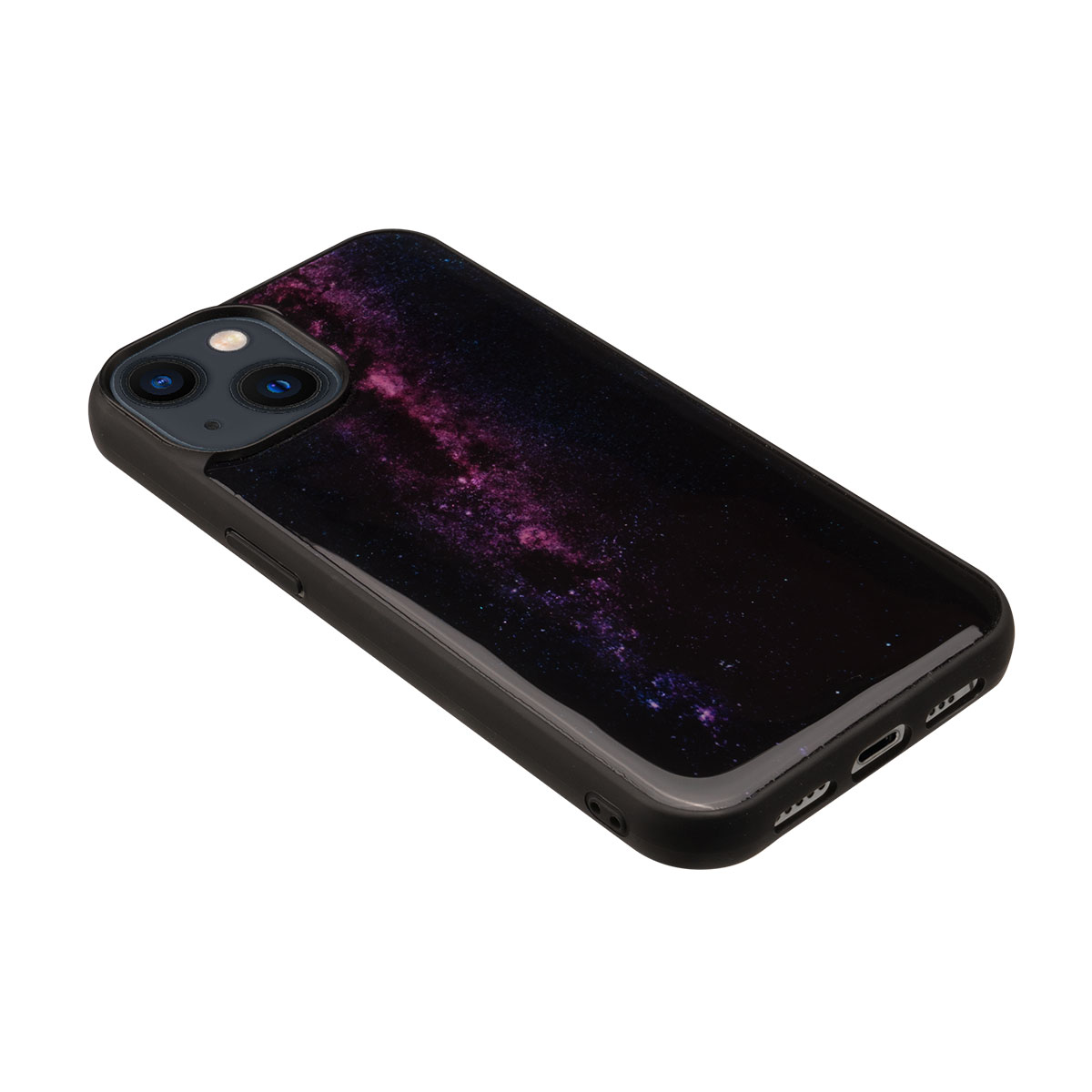 ikins [ iPhone 15 / 15 Pro 用] 天然貝ケース Milky way（ミルキーウェイ） 光沢 パール