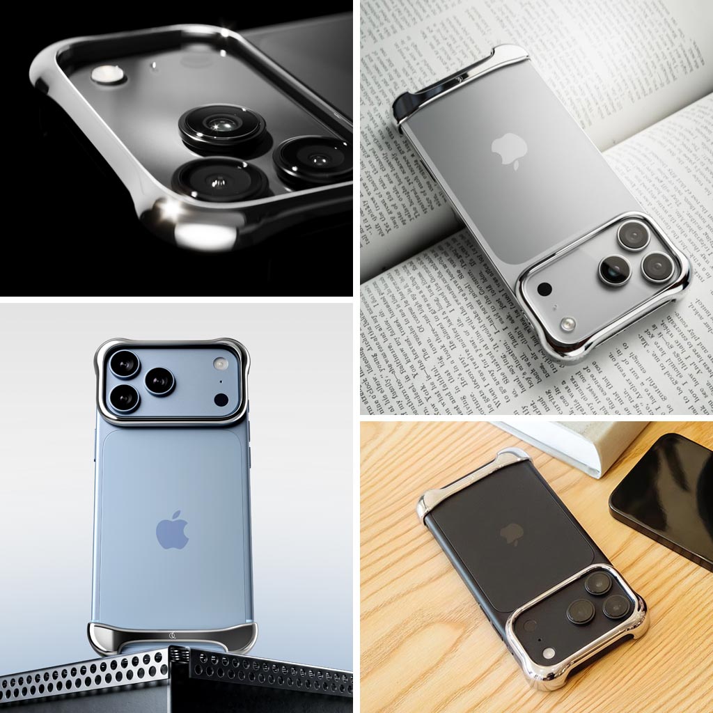 [ iPhone 18 Pro / iPhone 18 Pro Max 用] アルミ・シルバー バンパー ケース | アークパルス 