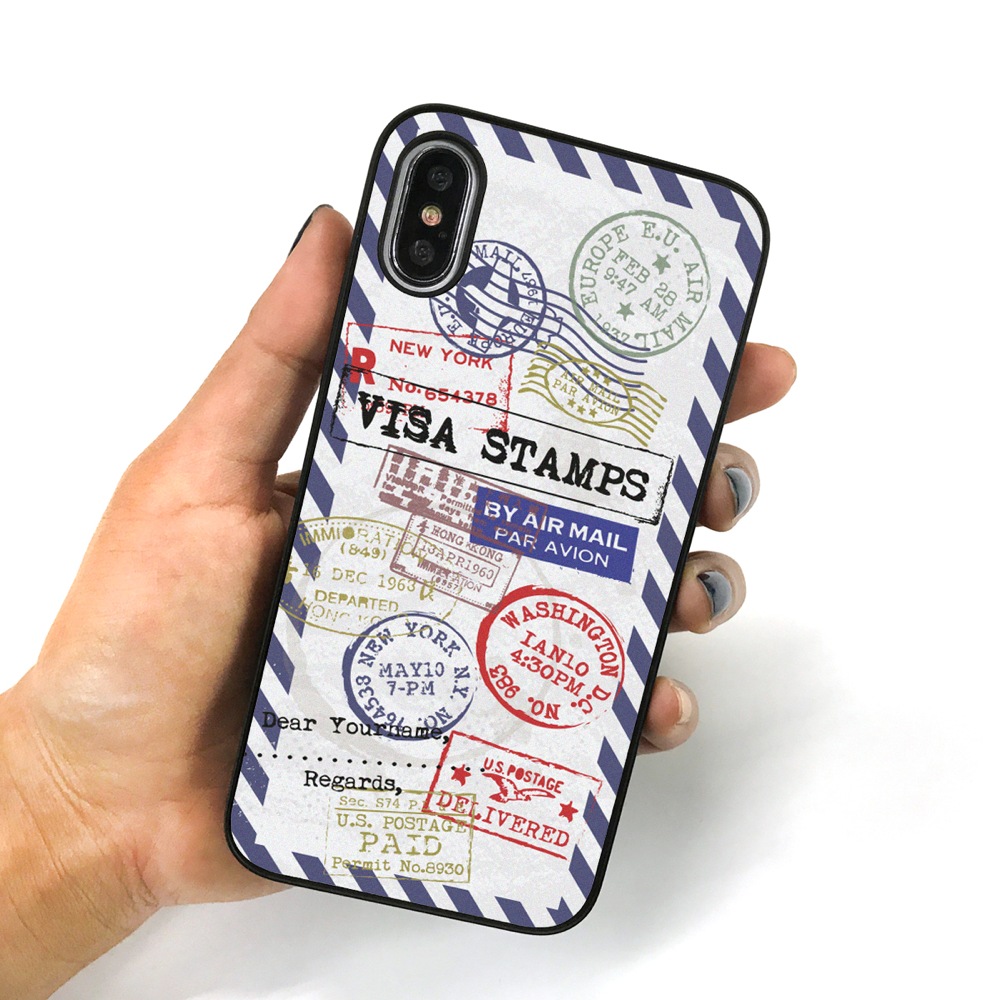 【iPhone XS / X ケース】 Dparks ブラックケース スタンプ