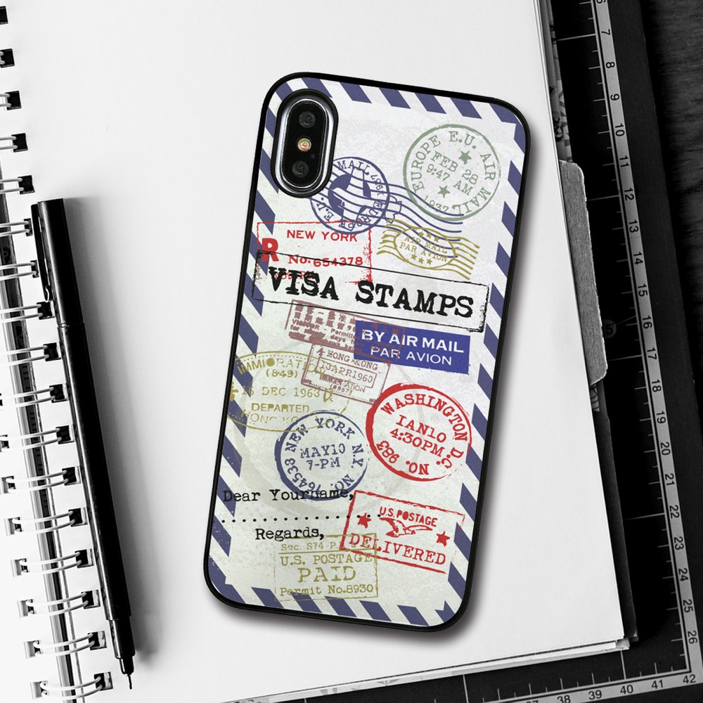 【iPhone XS / X ケース】 Dparks ブラックケース スタンプ