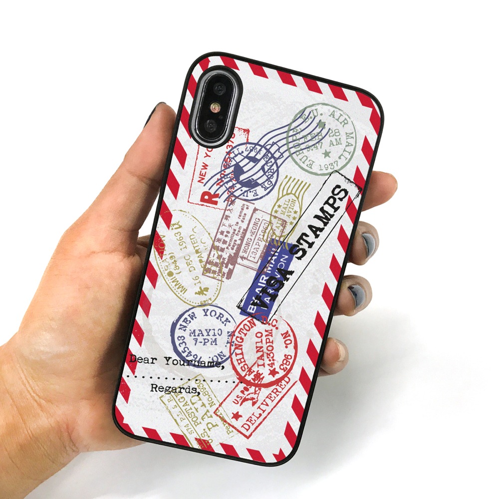 【iPhone XS / X ケース】 Dparks ブラックケース スタンプ