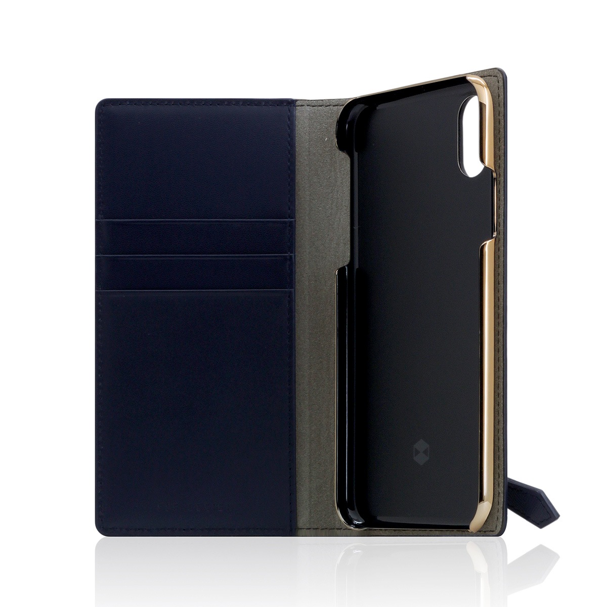 【iPhone XS / X ケース】 SLG Design Saffiano Zipper Case （サフィアーノジッパーケース） 【手帳型 / 本革】