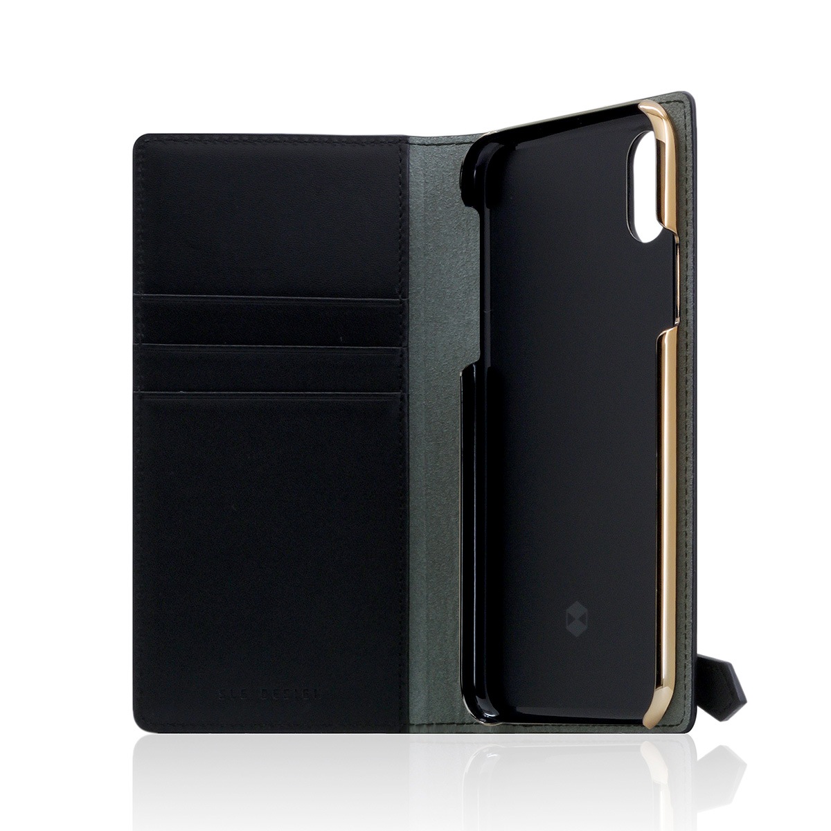 【iPhone XS / X ケース】 SLG Design Saffiano Zipper Case （サフィアーノジッパーケース） 【手帳型 / 本革】