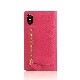 【iPhone XS / X ケース】 SLG Design Saffiano Zipper Case （サフィアーノジッパーケース） 【手帳型 / 本革】