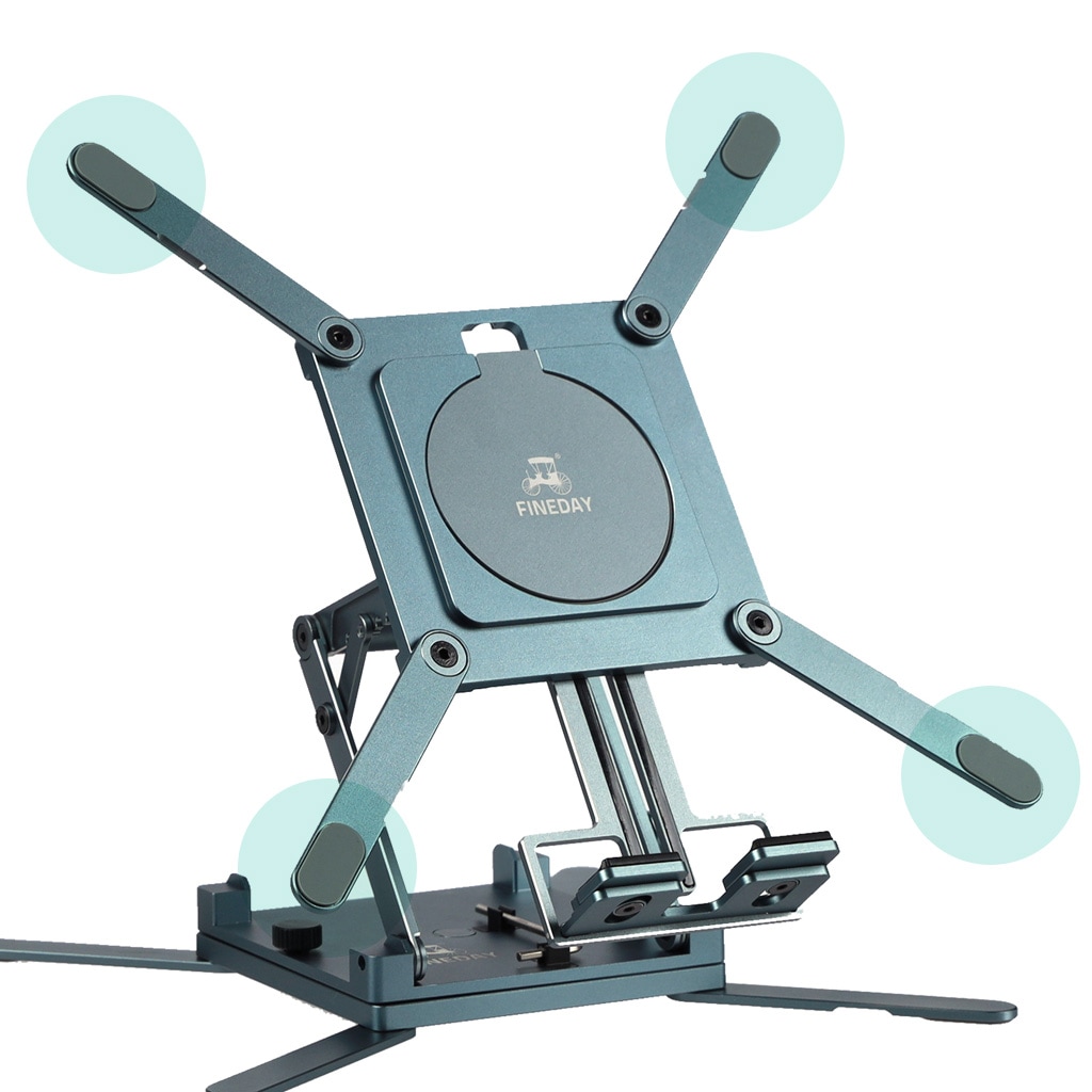 Fineday Foldable Stand 88mm [360度回転 折りたたみ スタンド for ノートPC・iPad・スマホ]