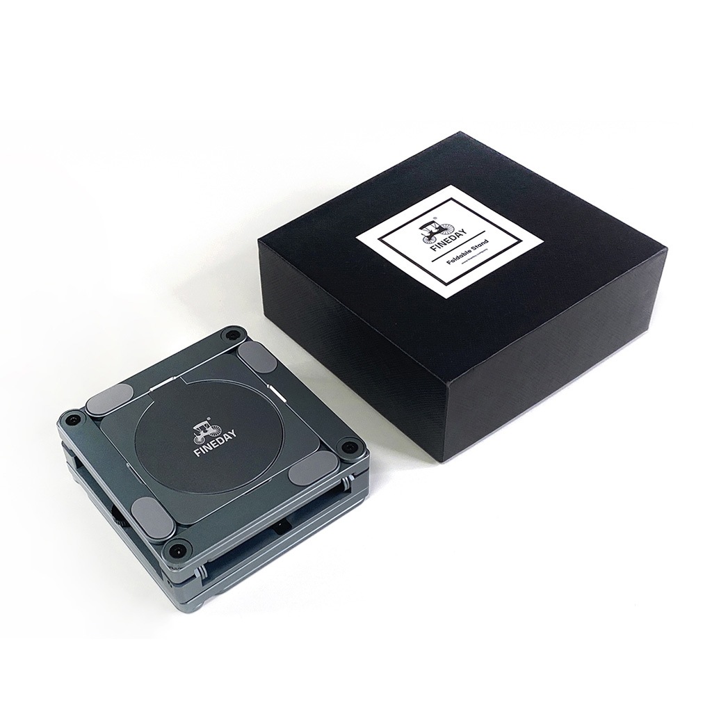 Fineday Foldable Stand 88mm [360度回転 折りたたみ スタンド for ノートPC・iPad・スマホ]