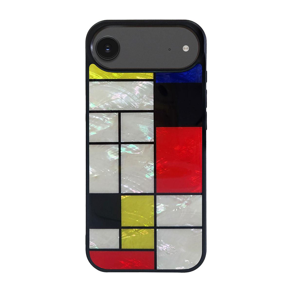 [ iPhone 17 / iPhone Air / 17 Pro 用] 天然貝ケース Mondrian（モンドリアン） for iPhone 16 / 16 Pro