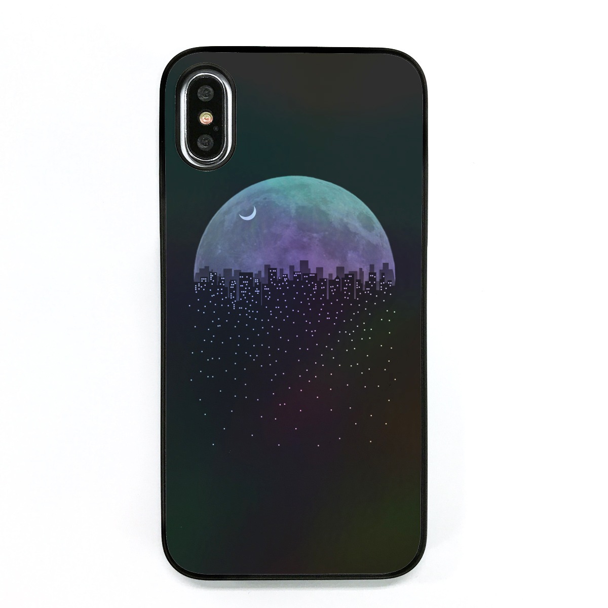 iPhone XS / X ケース Dparks Twinkle Case レイニングシティ（ディーパークス トゥインクルケース）アイフォン カバー ホログラム
