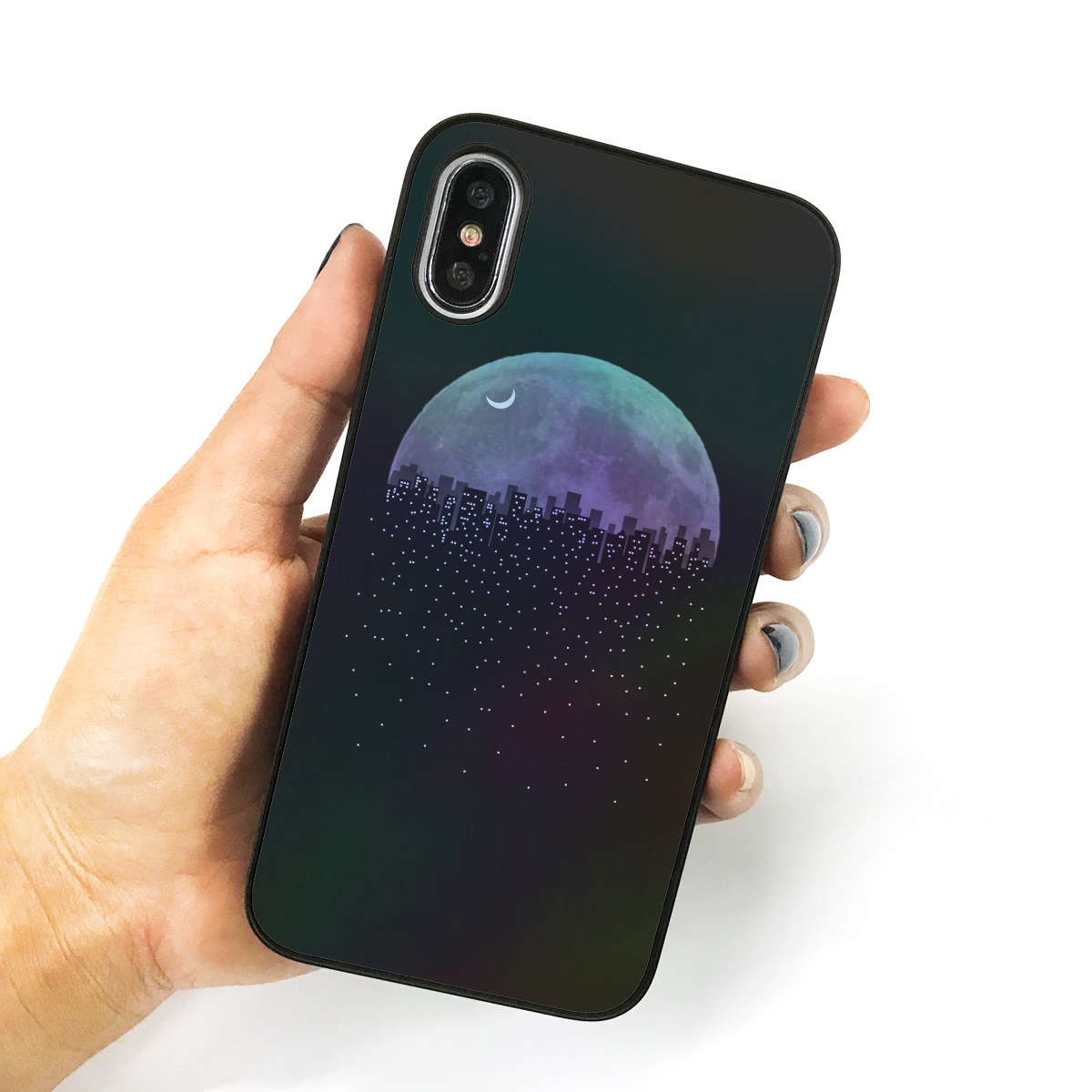 iPhone XS / X ケース Dparks Twinkle Case レイニングシティ（ディーパークス トゥインクルケース）アイフォン カバー ホログラム