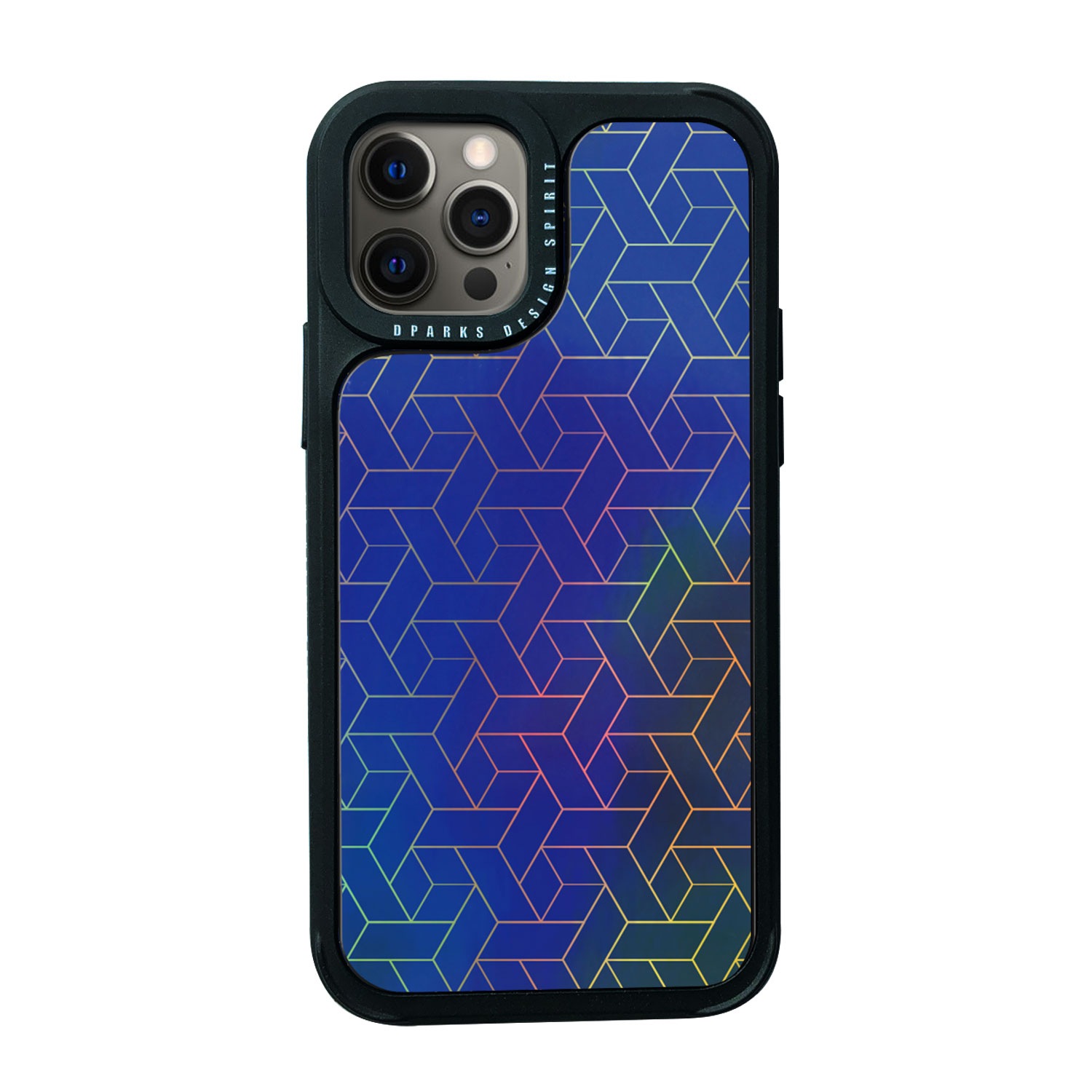 iPhone 12 mini / iPhone 12 Pro / 12  対応 ケース Dparks TWINKLE COVER キューブパターン 背面カバー型 [ ホログラムのイラス キラキラ光る]