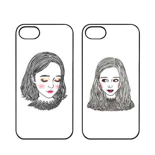 iPhone SE (第3世代) ケース カバー Dparks ブラックケース ガール [iPhone SE3/SE2/8/7]