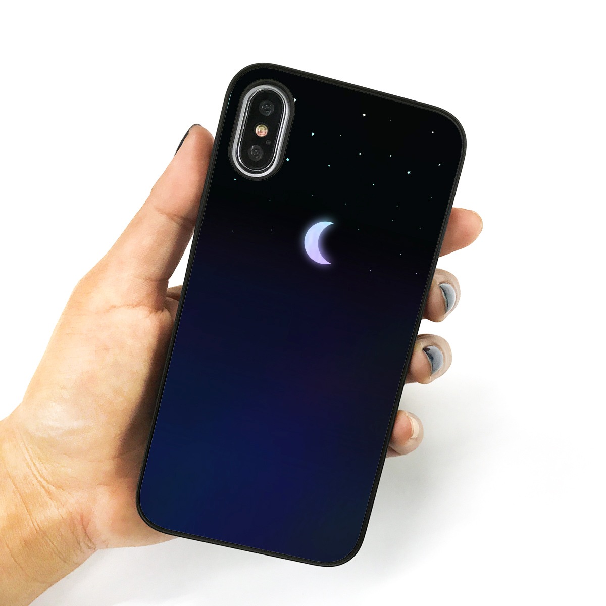 iPhone XS / X ケース Dparks Twinkle Case ミニムーン（ディーパークス トゥインクルケース）アイフォン カバー ホログラム