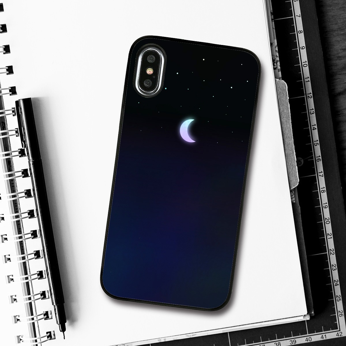 iPhone XS / X ケース Dparks Twinkle Case ミニムーン（ディーパークス トゥインクルケース）アイフォン カバー ホログラム