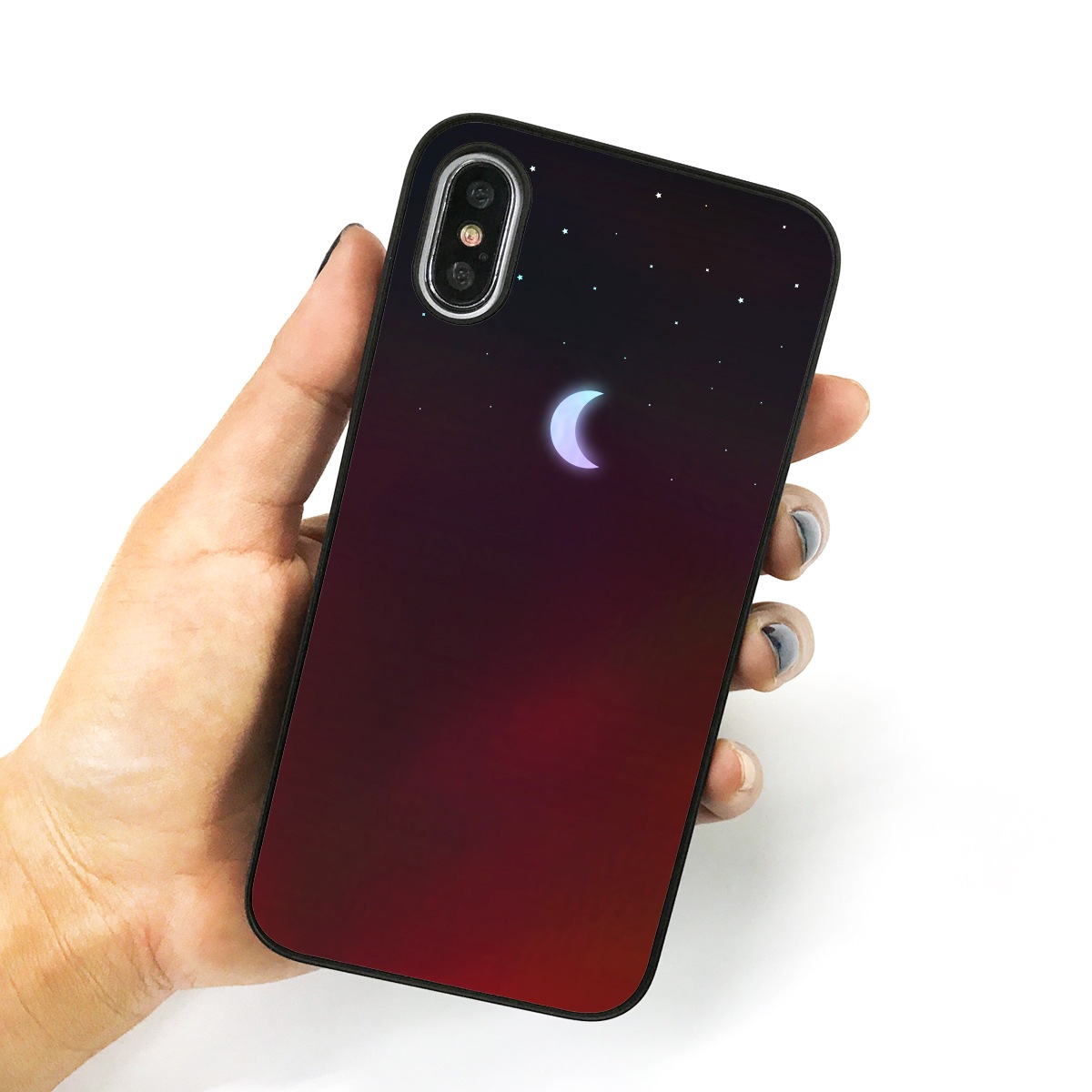 iPhone XS / X ケース Dparks Twinkle Case ミニムーン（ディーパークス トゥインクルケース）アイフォン カバー ホログラム