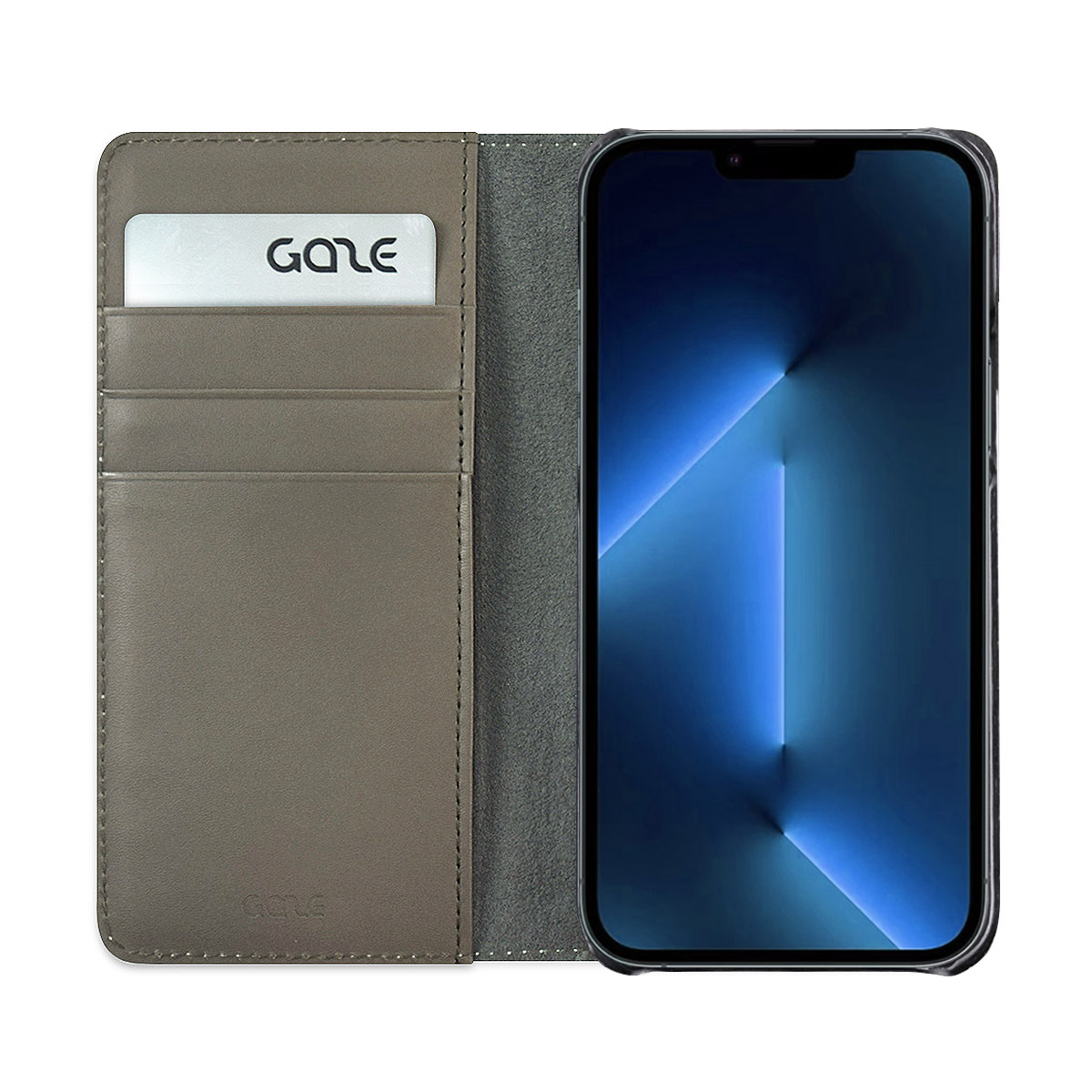 iPhone 14 Pro / 14 / 13 ケース カバー 【手帳型】GAZE Milk Snake Diary レザーケース
