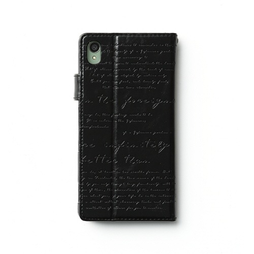 docomo au softbank【Xperia Z3 ケース】ZENUS Lettering Diary （レタリングダイアリー）Brown, Black