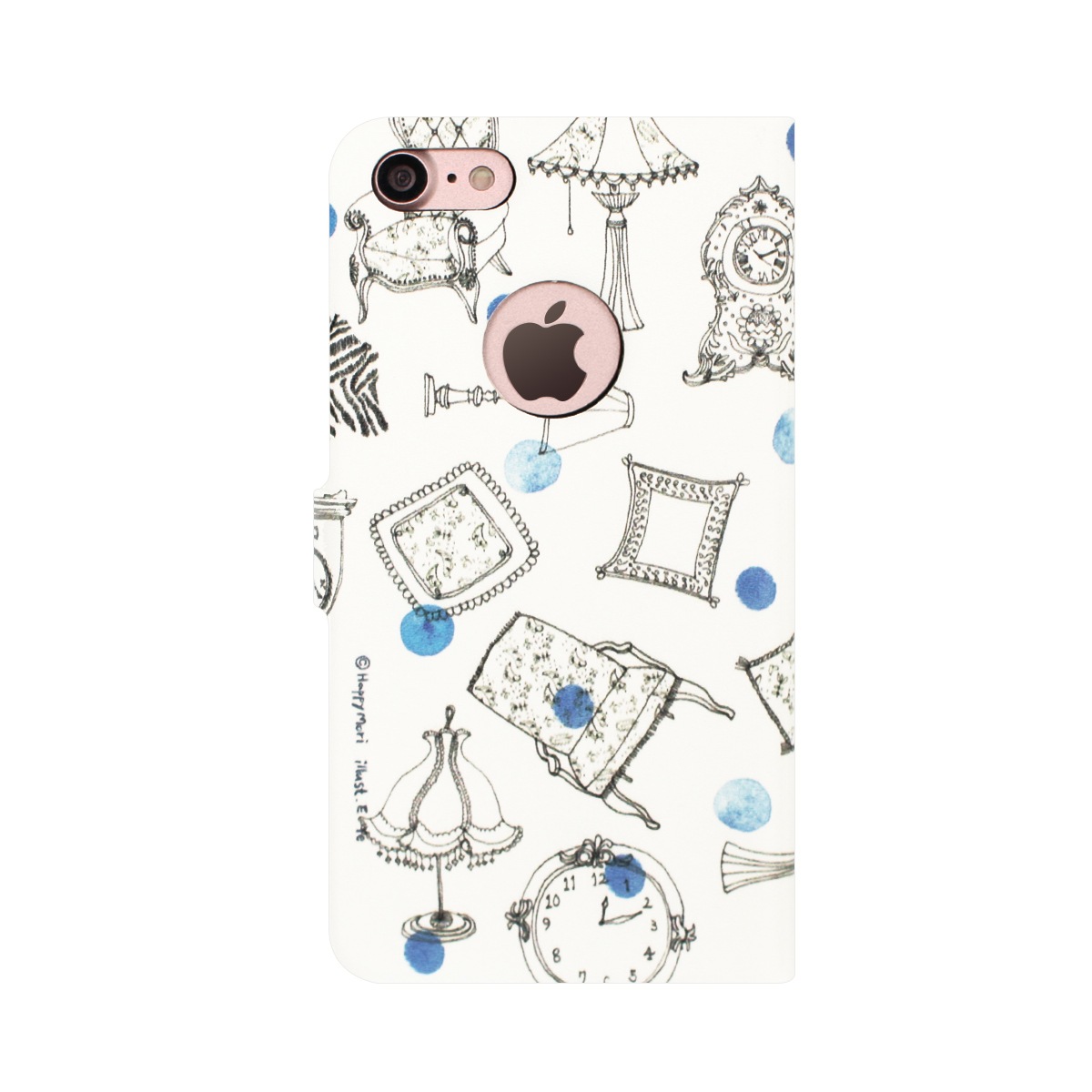 iPhone 8 / 7ケース 手帳型 Happymori French Cafe Diary（ハッピーモリ フレンチカフェダイアリー）アイフォン カバー