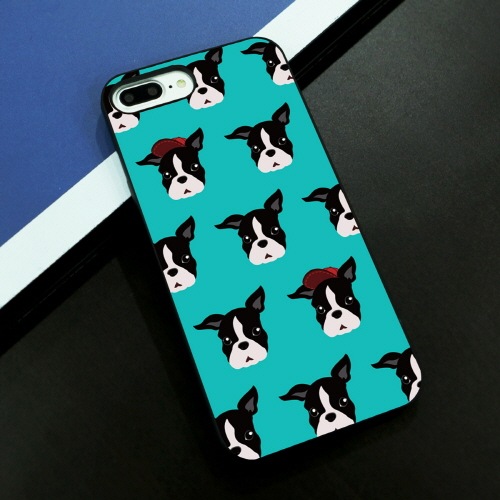 iPhone 8 Plus / 7 Plus ケース Dparks ブラックケース French Bulldog（ディーパークス フレンチブルドッグ）アイフォン カバー イヌ