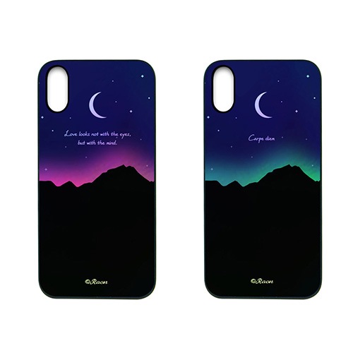 【iPhone XS / X ケース】 Dparks Twinkle Case オーロラムーンライト【ホログラム】
