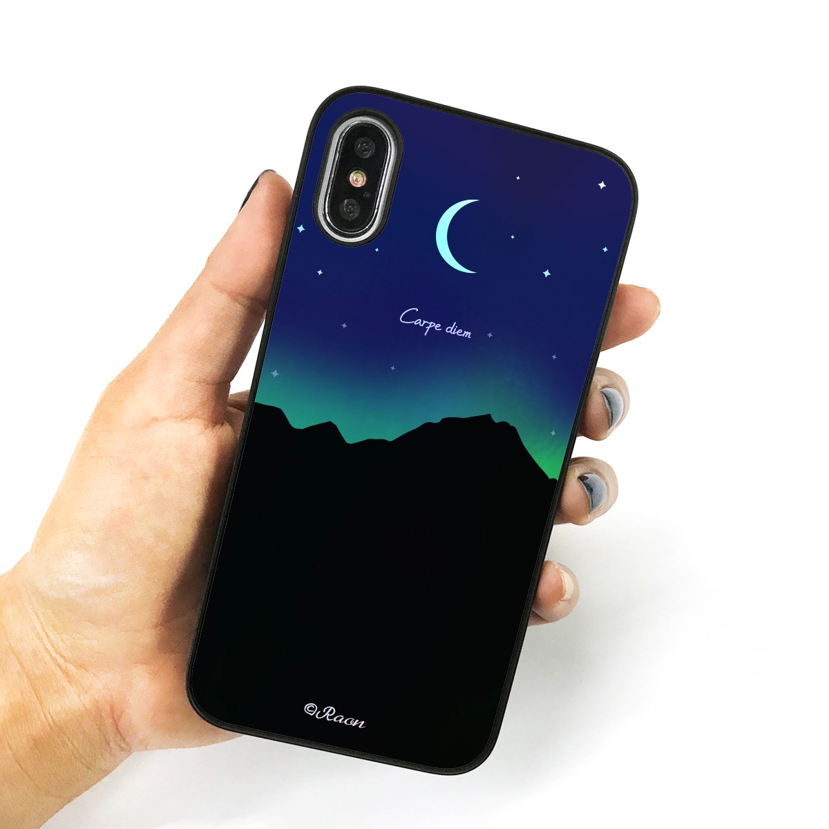 【iPhone XS / X ケース】 Dparks Twinkle Case オーロラムーンライト【ホログラム】