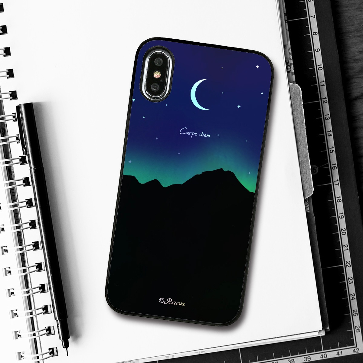 【iPhone XS / X ケース】 Dparks Twinkle Case オーロラムーンライト【ホログラム】