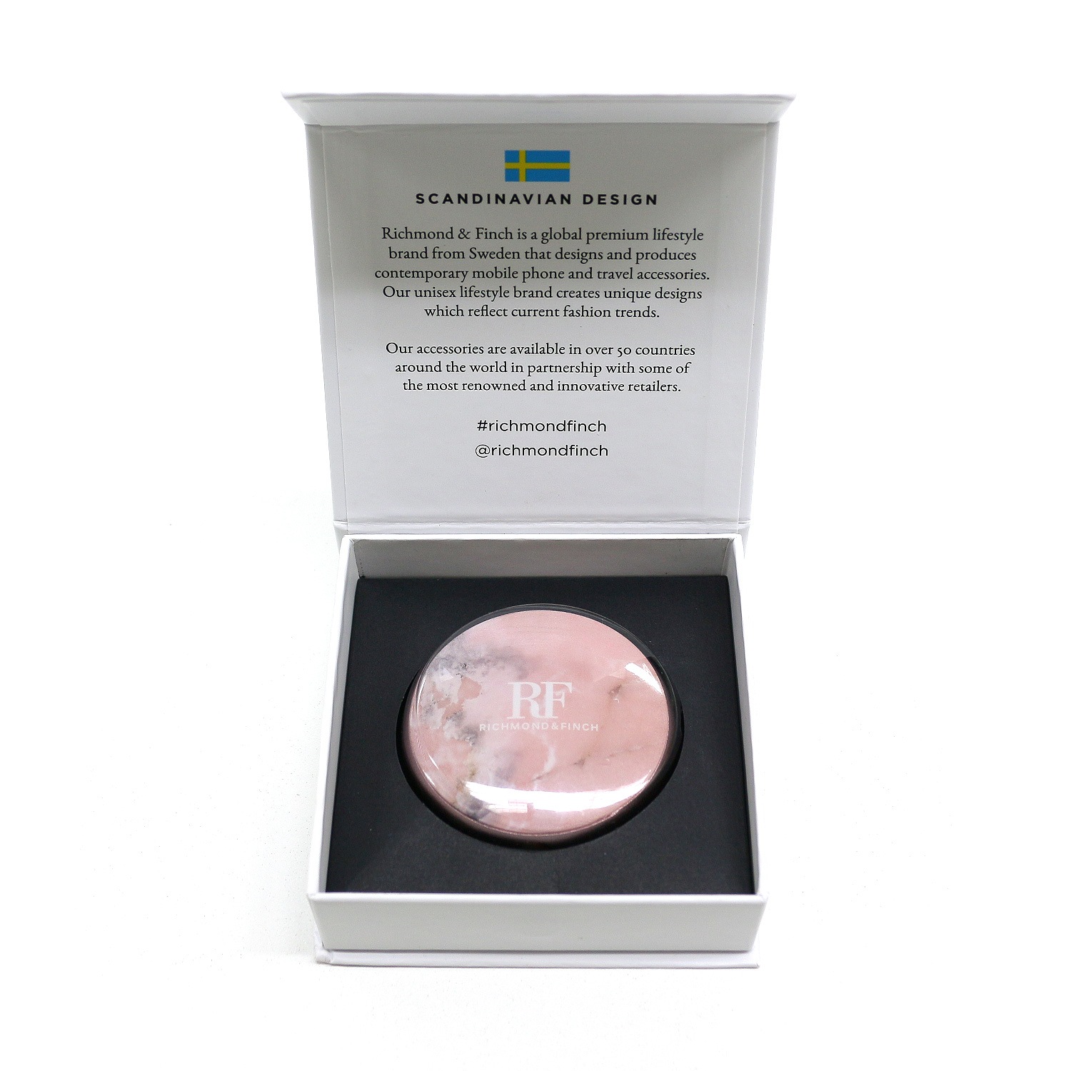 ライトニングケーブル Richmond & Finch CABLE WINDER（リッチモンドアンドフィンチ ケーブルワインダー）巻き取り 収納ケース iPhone 充電 データ転送 Lightning 大理石風