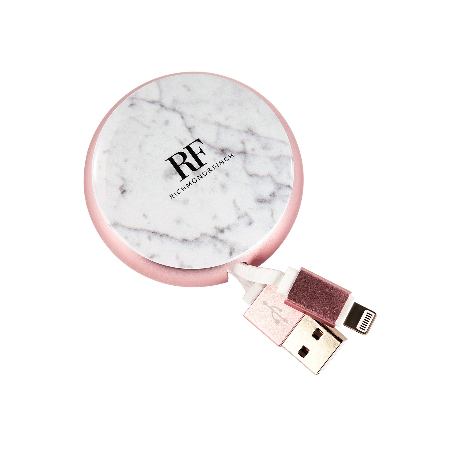 ライトニングケーブル Richmond & Finch CABLE WINDER（リッチモンドアンドフィンチ ケーブルワインダー）巻き取り 収納ケース iPhone 充電 データ転送 Lightning 大理石風