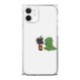iPhone SE (第3世代) ケース カバー AKAN ソフト スクエアケース おしごとダイナソー たき火 [iPhone SE3/SE2/12 mini/12 Pro/12/11/8/7]