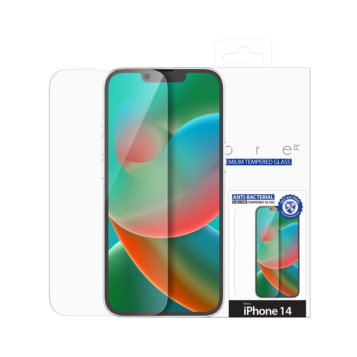 araree [ iPhone 14 / 14 Plus / 14 Pro / 14 Pro Max ] SUBCORE 抗菌強化ガラスフィルム