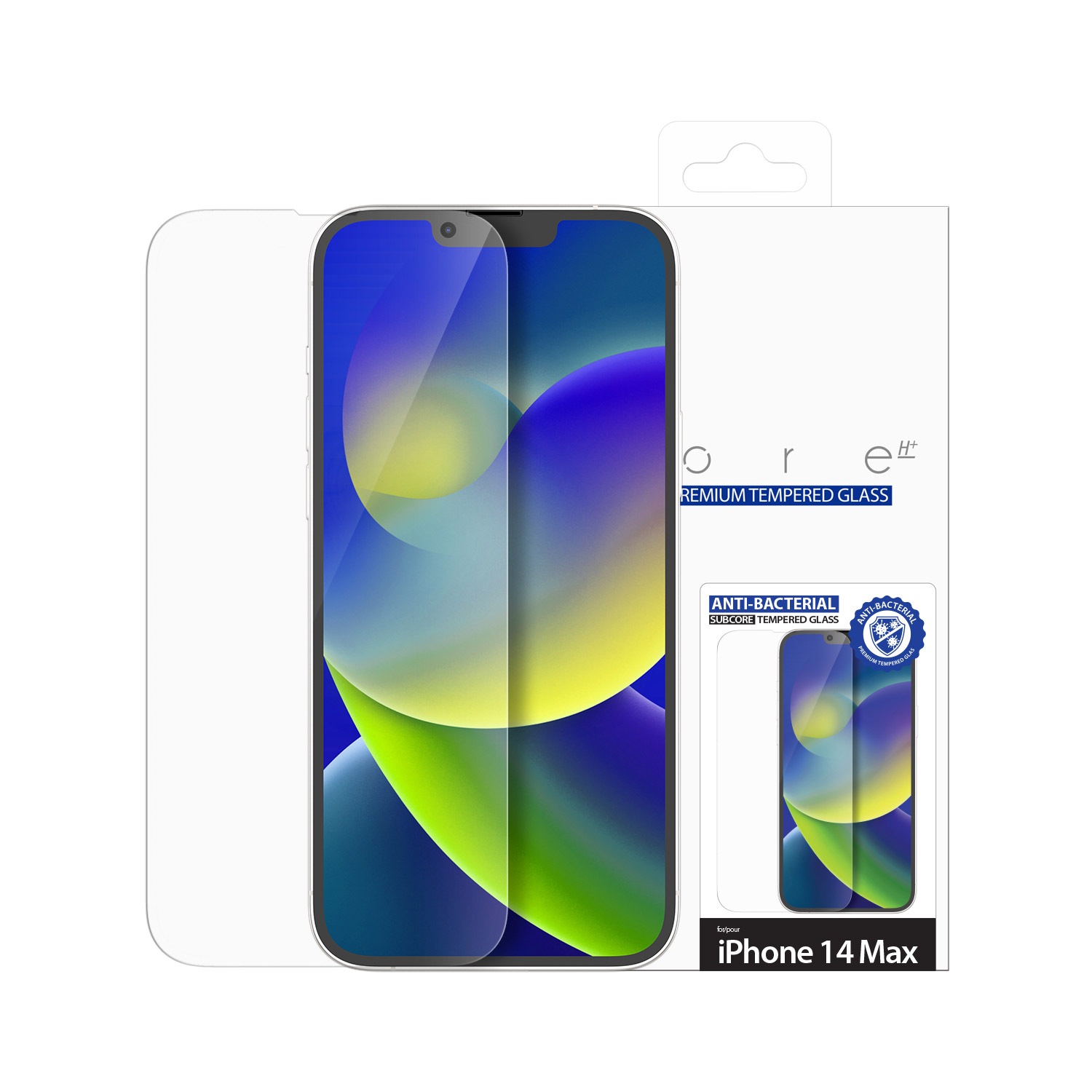 araree [ iPhone 14 / 14 Plus / 14 Pro / 14 Pro Max ] SUBCORE 抗菌強化ガラスフィルム