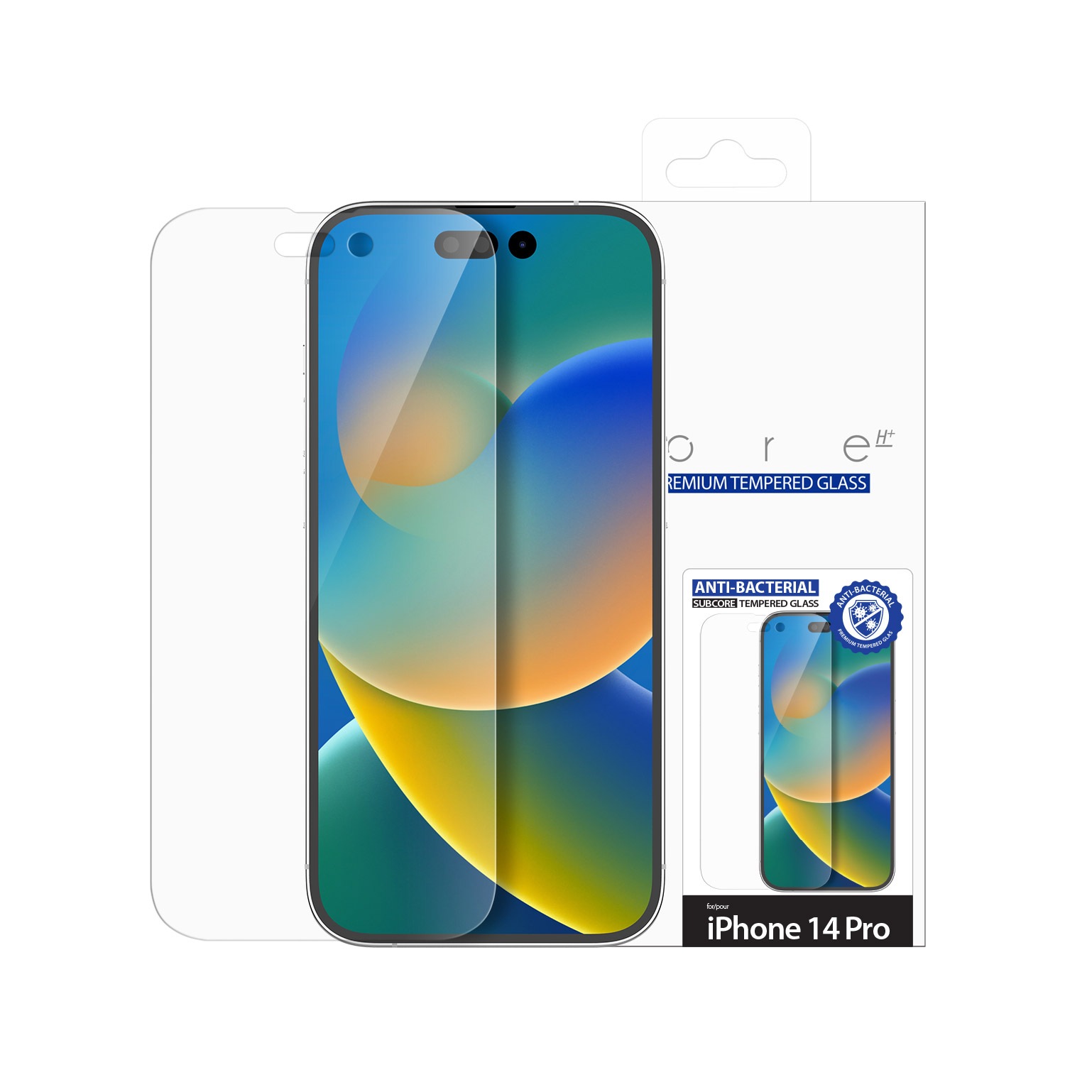 araree [ iPhone 14 / 14 Plus / 14 Pro / 14 Pro Max ] SUBCORE 抗菌強化ガラスフィルム