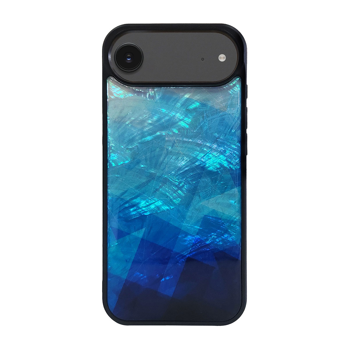 [ iPhone 17 / iPhone Air / 17 Pro 用] 天然貝ケース Blue Lake（ブルーレイク） for iPhone 16 / 16 Pro