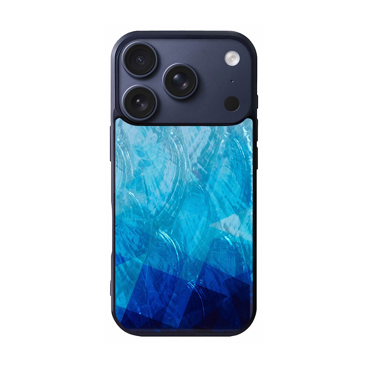 [ iPhone 17 / iPhone Air / 17 Pro 用] 天然貝ケース Blue Lake（ブルーレイク） for iPhone 16 / 16 Pro